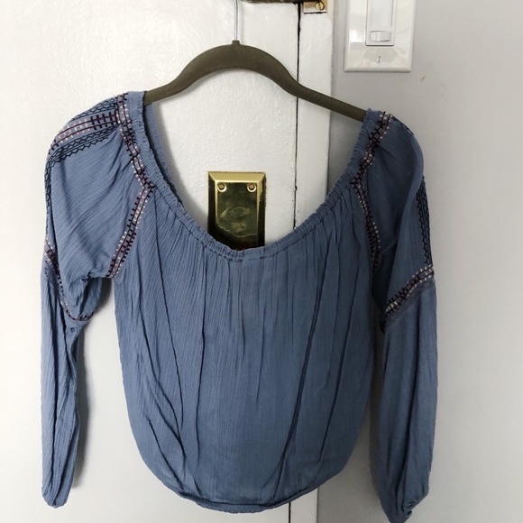 Long Sleeve Boho Crop Top - Picture 4 of 4